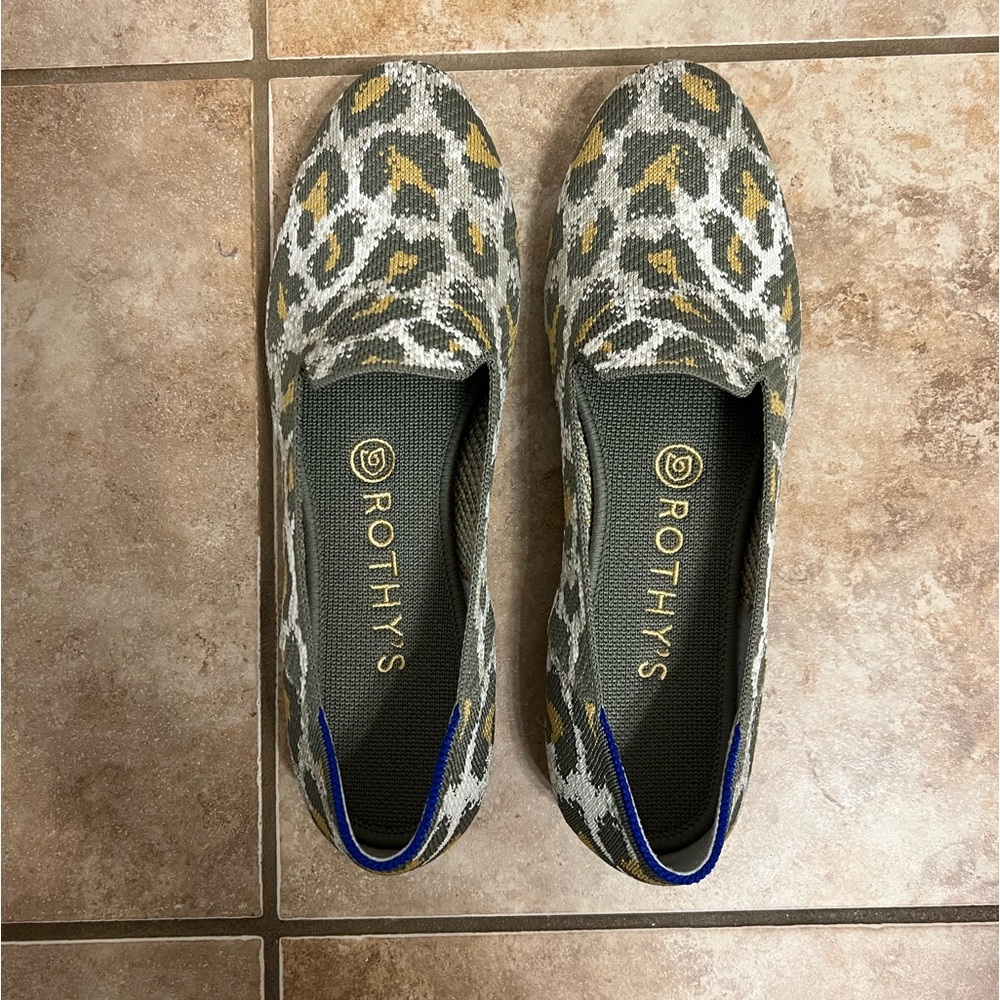 Rothy’s EUC sage smoke spot loafer